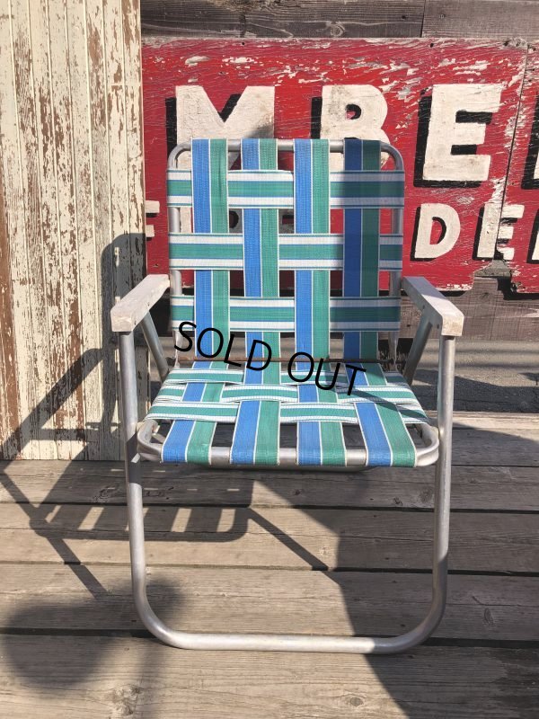 画像1: 60s Vintage Folding Lawn Chair (B830)