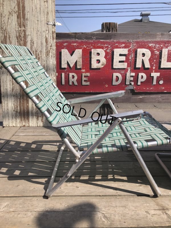 画像10: 60s Vintage Folding Lawn Chair Long (B835)