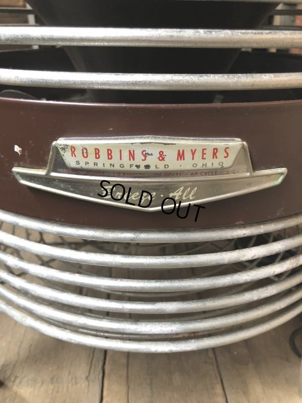 画像10: Vintage ROBBINS & MYERS Ottoman Stool Floor Circular Fan (B829)