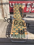 60s Vintage Folding Lawn Chair Long (B834)