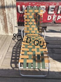 60s Vintage Folding Lawn Chair Long (B834)
