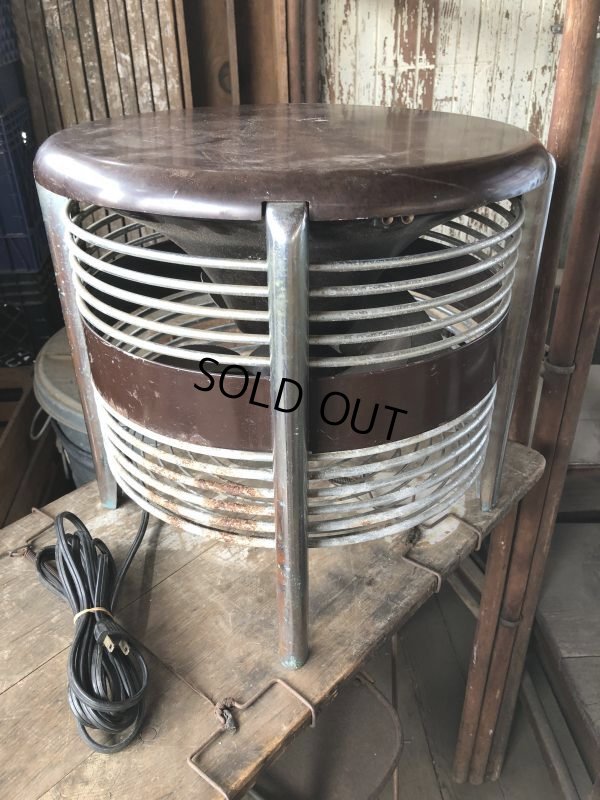 画像4: Vintage ROBBINS & MYERS Ottoman Stool Floor Circular Fan (B829)