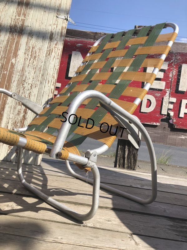 画像12: 60s Vintage Folding Lawn Chair Long (B834)