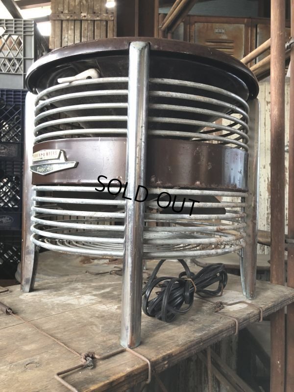 画像7: Vintage ROBBINS & MYERS Ottoman Stool Floor Circular Fan (B829)