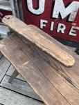 画像9: Vintage American Primitive Wooden Ironing Board Table (B837)