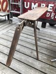 画像14: Vintage American Primitive Wooden Ironing Board Table (B837)