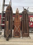 画像20: Vintage American Primitive Wooden Ironing Board Table (B838)