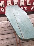 画像6: Vintage American Primitive Wooden Ironing Board Table (B838)