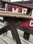 画像28: Vintage American Primitive Wooden Ironing Board Table (B837)