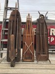 画像30: Vintage American Primitive Wooden Ironing Board Table (B837)