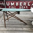 画像7: Vintage American Primitive Wooden Ironing Board Table (B838)