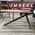 画像16: Vintage American Primitive Wooden Ironing Board Table (B837)