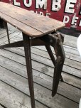 画像4: Vintage American Primitive Wooden Ironing Board Table (B837)
