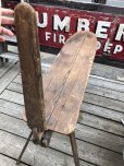 画像13: Vintage American Primitive Wooden Ironing Board Table (B837)