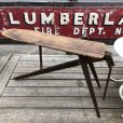 画像2: Vintage American Primitive Wooden Ironing Board Table (B837) (2)