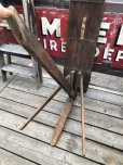 画像24: Vintage American Primitive Wooden Ironing Board Table (B837)