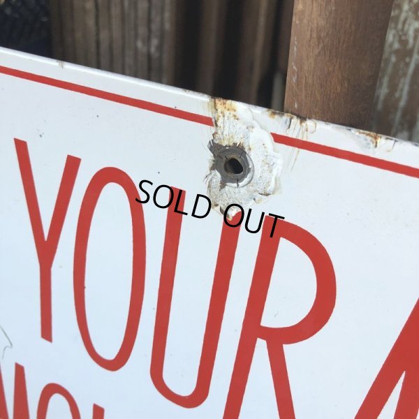 画像4: Vintage Original STOP YOUR MOTOR NO SMOKING PLEASE Porcelain Sign (B843)