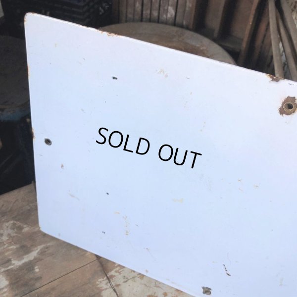 画像7: Vintage Original STOP YOUR MOTOR NO SMOKING PLEASE Porcelain Sign (B843)