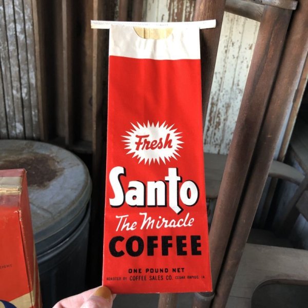 画像1: 50s Vintage Advertising Coffee Bags Unused NOS (B850)