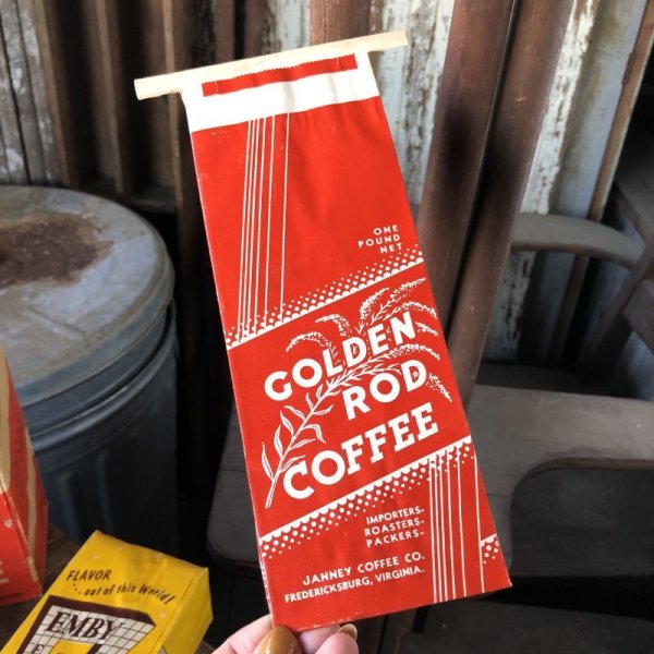 画像1: 50s Vintage Advertising Coffee Bags Unused NOS (B854)