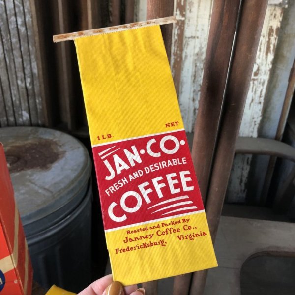 画像1: 50s Vintage Advertising Coffee Bags Unused NOS (B848)