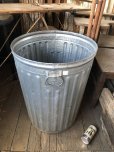 画像4: Vintage Galvanized Steel Metal Garbage Trash Can (B858)