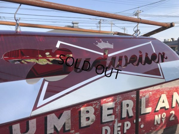 画像34: 【店舗引き取り限定】Vintage Anheuser-Busch Budweiser Advertising Pool Table Light Up Bar Pub Sign (B860)