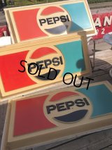 Vintage Pepsi Cola Advertising Store Display Embossed Plastic Lighted Sign Huge!  (B860)