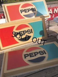 Vintage Pepsi Cola Advertising Store Display Embossed Plastic Lighted Sign Huge!  (B860)