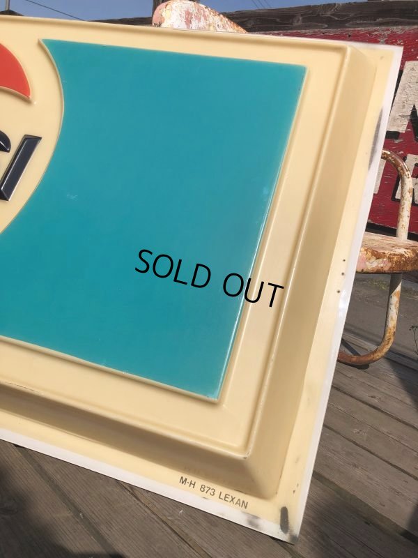 画像19: Vintage Pepsi Cola Advertising Store Display Embossed Plastic Lighted Sign Huge!  (B860)