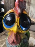 画像12: 60s Mid Century Vintage Sad Big Eye Bird Ceramic Coin Bank Statue (B861)