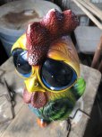 画像10: 60s Mid Century Vintage Sad Big Eye Bird Ceramic Coin Bank Statue (B861)