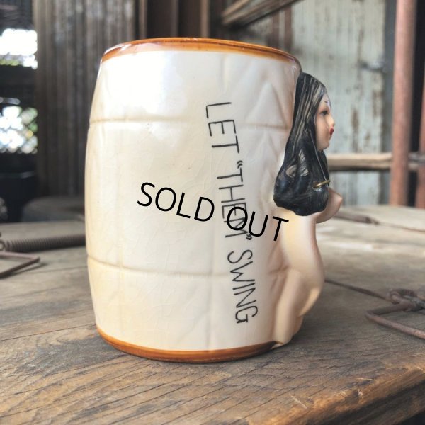 画像7: 60s Vintage Nude Naked Girl Nodder Ceramic Mug -Let Them Swing- (B862)