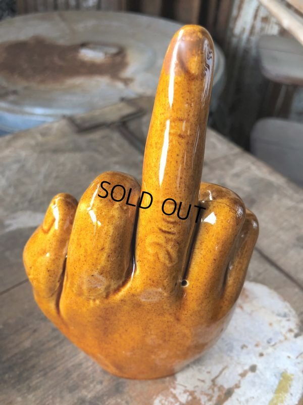 画像13: Vintage Middle Finger Motif The Finger Statue Tray (B894)