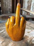 画像4: Vintage Middle Finger Motif The Finger Statue Tray (B894)