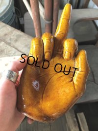 Vintage Middle Finger Motif The Finger Statue Tray (B894)