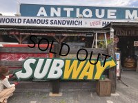 【店舗引き取り限定】Vintage SUBWAY Restaurant Advertising Store Display Light Sign Huge!! 294cm (B903)