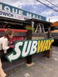 画像13: 【店舗引き取り限定】Vintage SUBWAY Restaurant Advertising Store Display Light Sign Huge!! 294cm (B903)