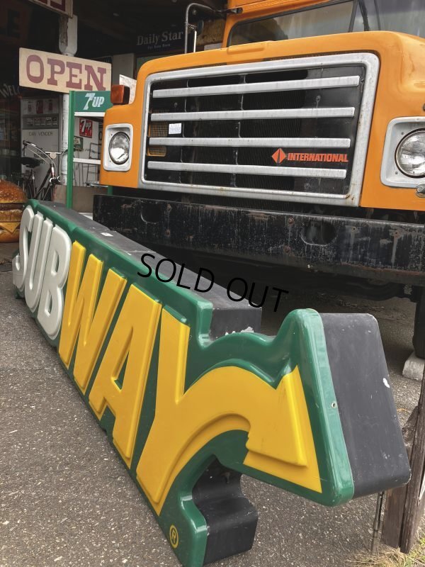 画像15: 【店舗引き取り限定】Vintage SUBWAY Restaurant Advertising Store Display Light Sign Huge!! 294cm (B903)