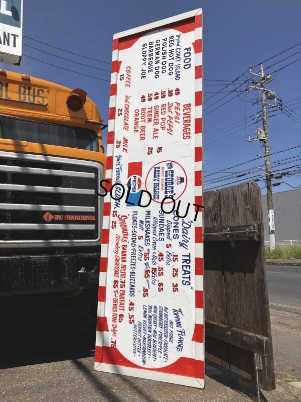 画像12: 【店舗引き取り限定】Vintage CONEY ISLAND Big GEORGE'S DAIRY PALACE Store Sign Huge!! 259cm (B904)