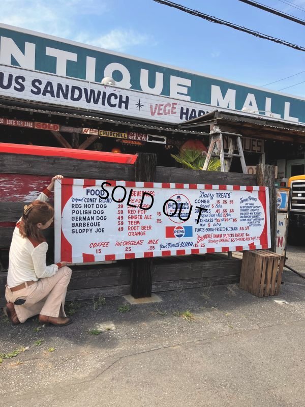 画像3: 【店舗引き取り限定】Vintage CONEY ISLAND Big GEORGE'S DAIRY PALACE Store Sign Huge!! 259cm (B904)