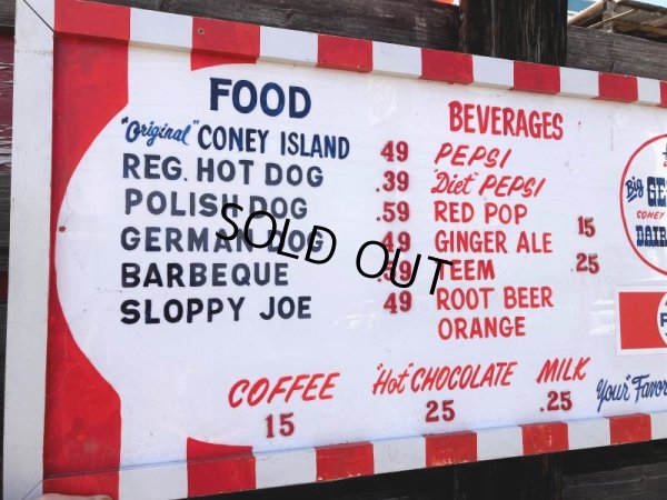 画像4: 【店舗引き取り限定】Vintage CONEY ISLAND Big GEORGE'S DAIRY PALACE Store Sign Huge!! 259cm (B904)