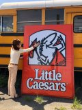 【店舗引き取り限定】Rare! Hard to Find! Vintage Little Caesars Pizza Store Sign Huge! (B906)