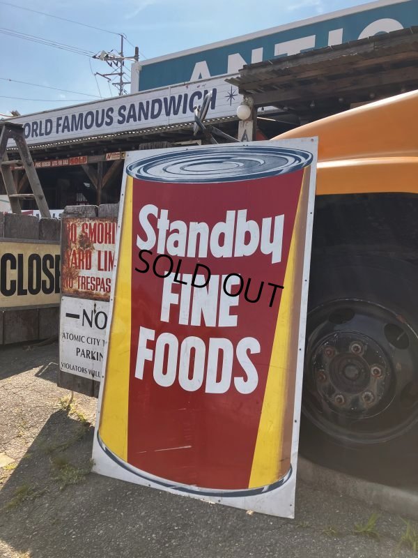 画像4: Hard to Find ! Vintage Advertising STANDBY FINE FOODS Store Display Sign Huge ! (B907)