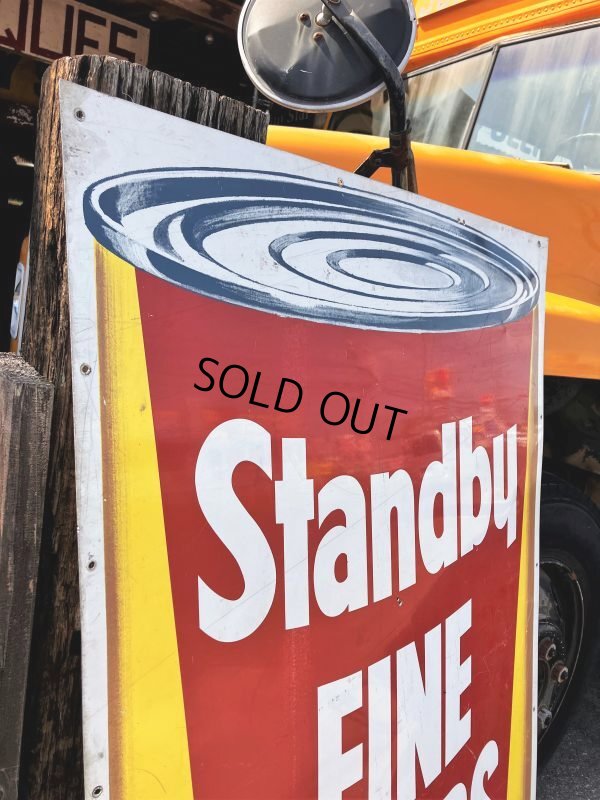 画像5: Hard to Find ! Vintage Advertising STANDBY FINE FOODS Store Display Sign Huge ! (B907)