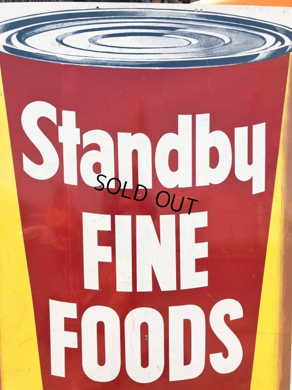 画像6: Hard to Find ! Vintage Advertising STANDBY FINE FOODS Store Display Sign Huge ! (B907)