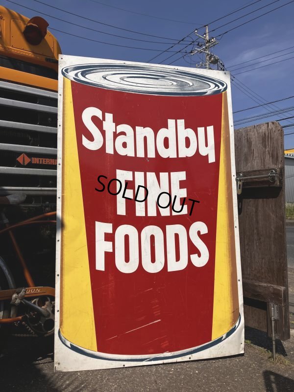画像10: Hard to Find ! Vintage Advertising STANDBY FINE FOODS Store Display Sign Huge ! (B907)