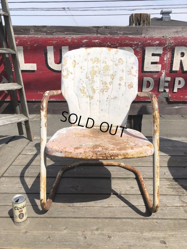 画像1: Vintage U.S.A. Metal Lawn Chair (B922)