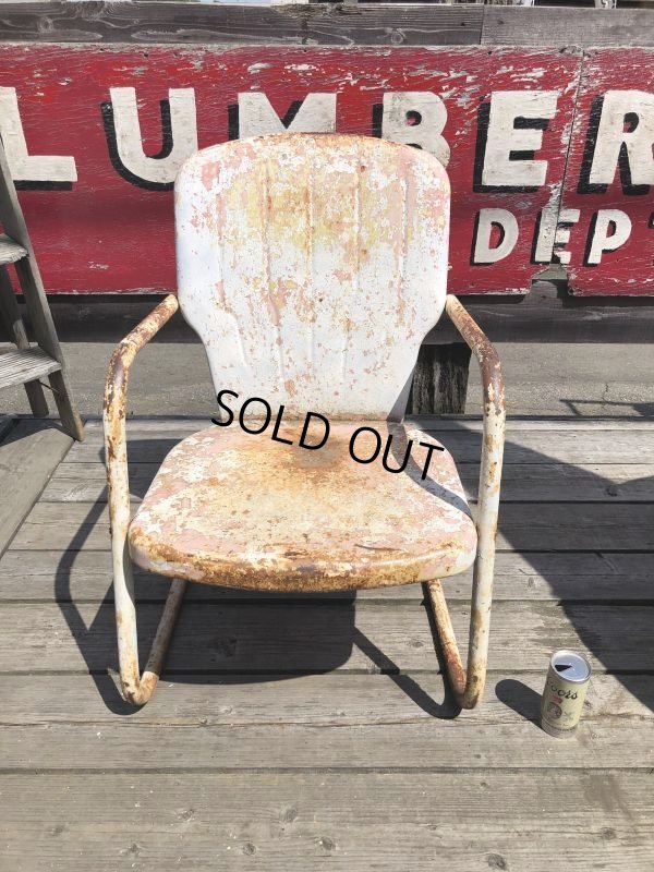 画像1: Vintage U.S.A. Metal Lawn Chair (B920)