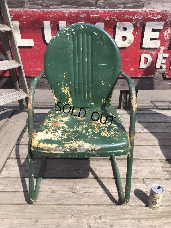 画像1: Vintage U.S.A. Metal Lawn Chair (B916)